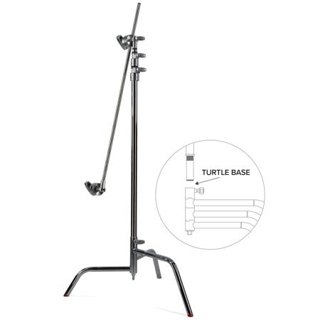 Matthews 40" C+ Stand with Turtle Base, Grip Head and Arm, Maximum Height 10.5', Supports 22 lbs., Chrome