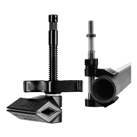 Matthews Matthellini 2" End Jaw Clamp with Baby Pin, Bundle with Mini Matthellini Clamp, Black Chrome