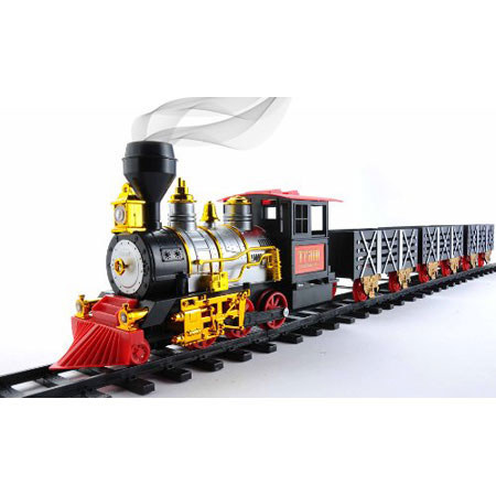 Train set that blows smoke sale
