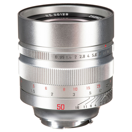 Mitakon Zhongyi Speedmaster 50mm f/0.95 III Lens for Leica M, Silver