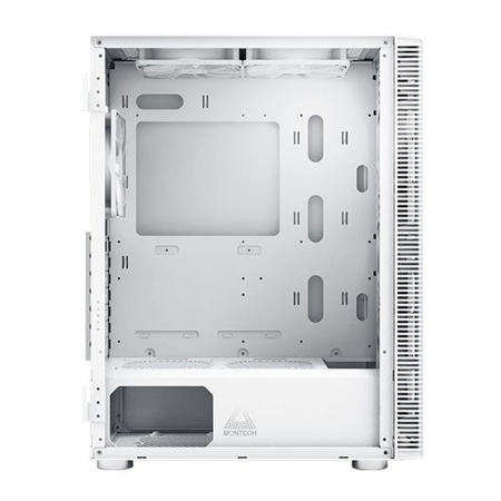 Montech X3 Mesh RGB Tempered Glass ATX Mid-Tower Gaming Computer Case, White