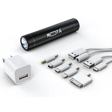 Mota 2600mAh Power Battery Stick Bundle Package, Black
