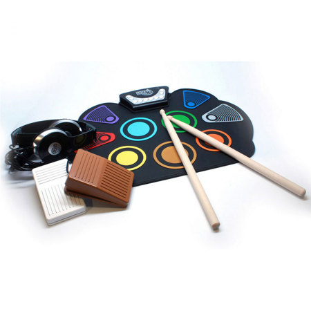 MUKIKIM Rock & Roll It Flexible Roll-Up Color Coded Electric SpecDrum Kit