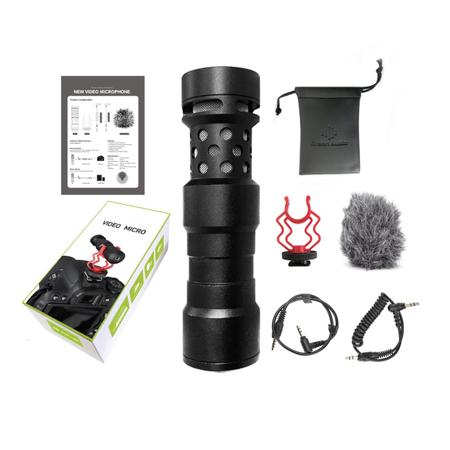 Music Trends Mini Shotgun Cardioid Microphone for Camera-Mount and Mobile Device Video Recording