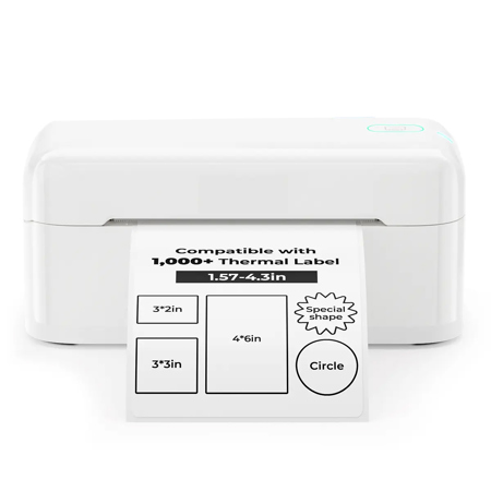 MUNBYN RealWriter 402 Bluetooth Thermal Label Printer, White