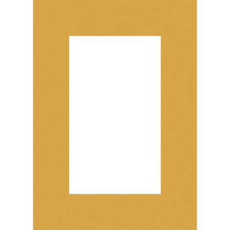 Milburn Designs Milburn Single White Core 16x20" Mat for 11x14" Print - Topaz Yellow with a Beveled White Accent around Window.