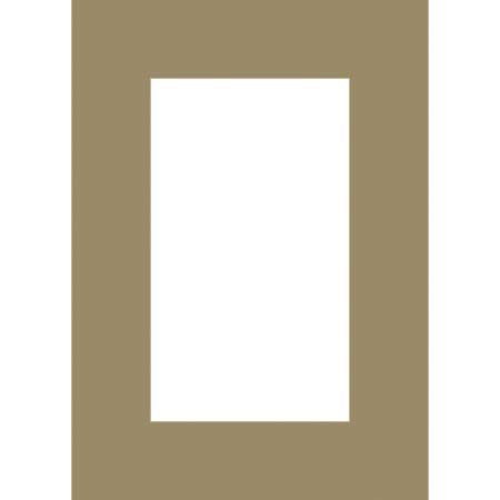 Milburn Designs Milburn Single White Core 5x7" Mat for 4x6" Print - Sage with a Beveled White Accent around Window.