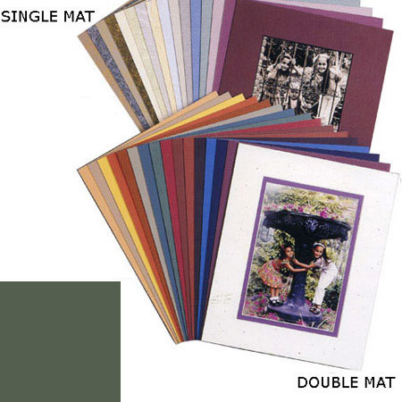 Milburn Designs Milburn Single White Core 8x10" Mat for 5x7" Print - Real Teal with a Beveled White Accent around Window.