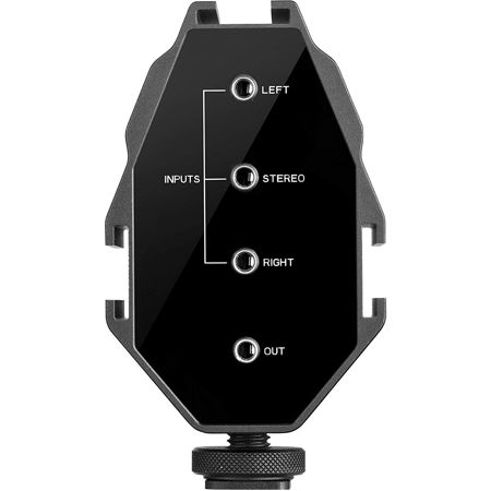 Movo Photo AM100 2-Channel TRS 3.5mm Microphone Audio Mixer w/3-Cold Shoe Mounts