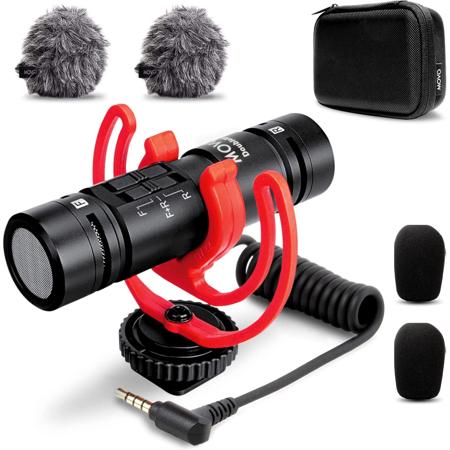 Movo Photo DoubleMic V2 Dual-Capsule Supercardioid Condenser Shotgun Microphone
