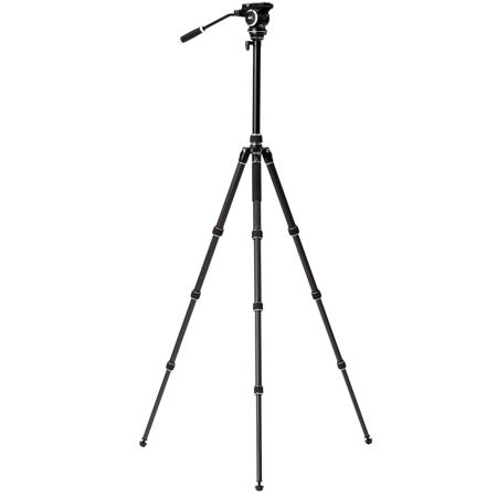 MeVIDEO GlobeTrotter Carbon Fiber Tripod with Video Head, Black
