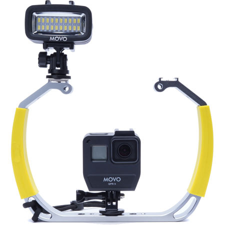 Movo Photo LED-WP+GB-U80 XL Underwater Diving Rig Kit w/LED Light for GoPro