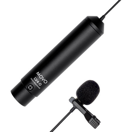 Movo Photo LV4-O Clip-On Omnidirectional Lavalier Microphone with XLR Connector