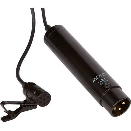 Movo Photo LV8-C XLR Premium Cardioid Lavalier Microphone, 48V Phantom Power