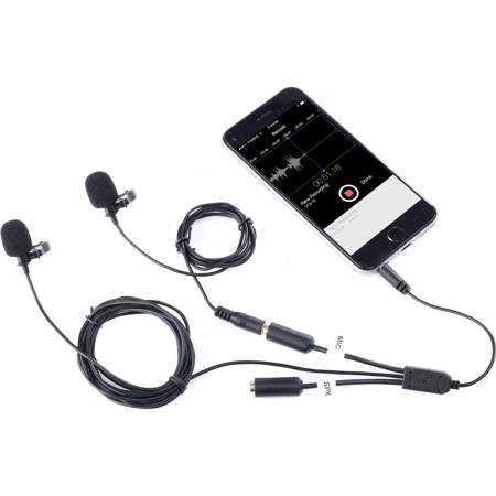 Movo PM20 Dual Lavalier Microphone - Lapel Microphone Compatible with Apple iPhone, iPad, iPod Touch, Android and Windows Smartp　並行輸入 PM20 | Dual Lavalier Microphone System for Smartphone | Movo