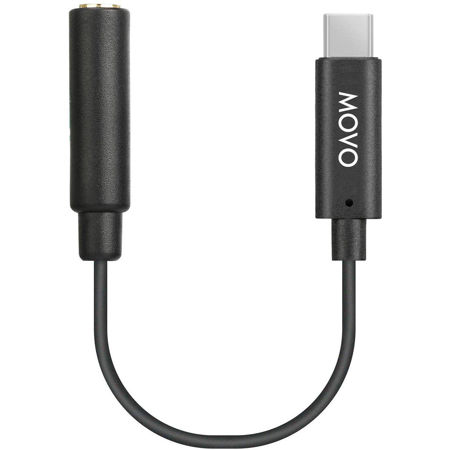 Movo Photo PMA-1 Female 3.5mm TRS Microphone Audio Adapter Cable, 5.5"