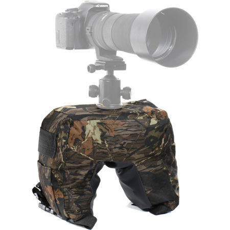 Movo Photo THB03 Camouflage Camera Lens Bean Bag, Junior, Deep Woods