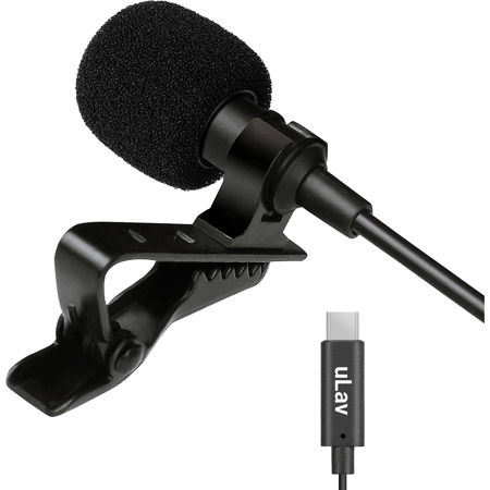 Movo Photo uLav Digital Omni Lavalier Mic with USB Type-C Connector, 6.6' Cable