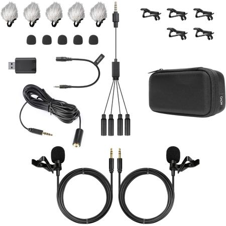 Movo Photo VersaLav Omnidirectional Wired Lavalier Microphone Interview Kit