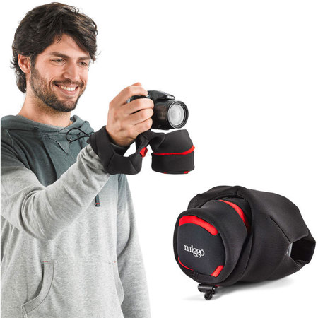 miggo Grip&Wrap for Bridge / Superzoom / Large Mirrorless, Black/Red