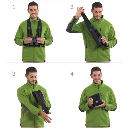 miggo Strap&Wrap Binocular Harness, Black