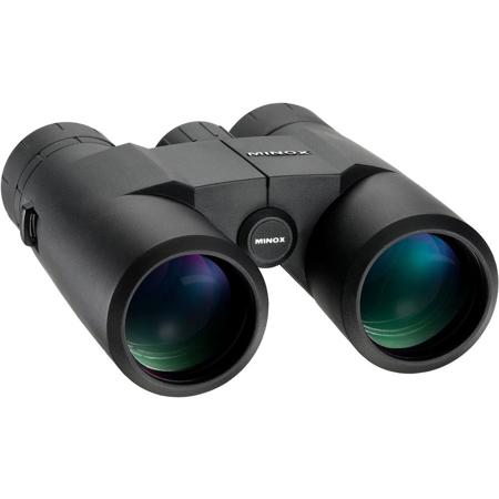 Minox 10x42 BF Series Roof Prism Binocular, 6.0 Degree Angle of View, Black