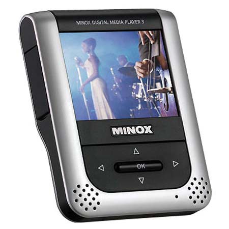 Minox DMP-3 Media Player with Built-in 512mb Flash Memory & SD Expansion Card Slot.