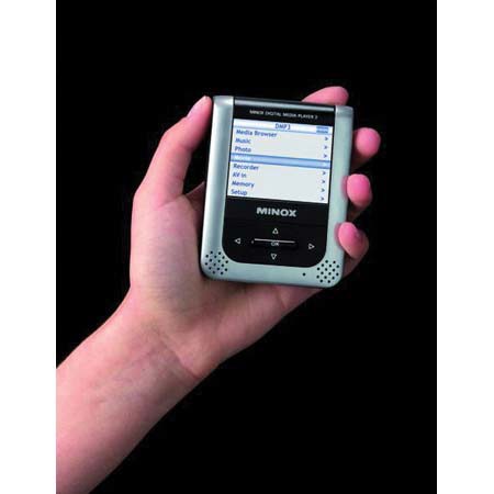 Minox DMP-3 Media Player with Built-in 512mb Flash Memory & SD Expansion Card Slot.