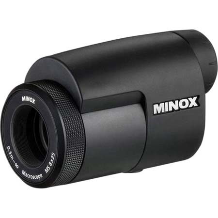 Minox Macroscope MS, 8x25, Powerful Rubber Armoured Mini-Telescope -Black