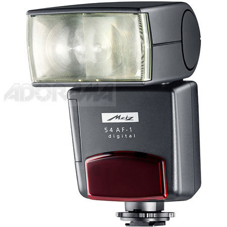 Metz 54 Series AF-1 Digital, Shoe Mount Flash for Konica-Minolta AF Cameras, Guide Number 177, ISO 100 ft.