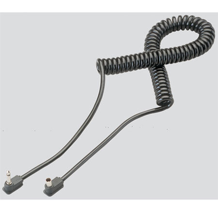 Metz MZ5534 3' Coiled Sync Cord, Mini-phone Plug to PC