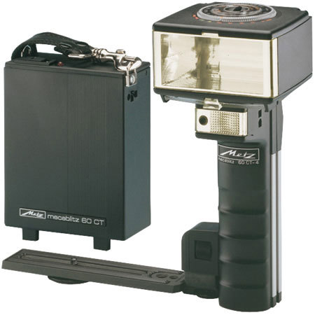 Metz 60 Series CT-4 Handlemount Flash with Dryfit Battery and Charger, Guide Number 197, ISO 100 ft.