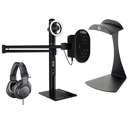 Marantz Pro Turret Broadcaster Video-Streaming System W/ATH-M20x Headphone/Stand