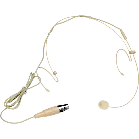 Nady HM-20U Headmic Headworn Uni Cardoid Condenser Mic, 3-Pin Mini XLR, Biege