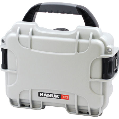 Nanuk Small Series 903 Lightweight NK-7 Resin Waterproof Protective Case for Point & Shoot Camera or Smartphone, Silver