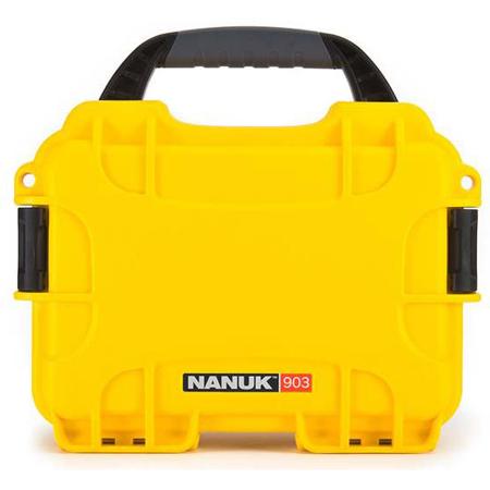 Nanuk Small Series 903 Lightweight NK-7 Resin Waterproof Protective Case with Foam for Point & Shoot Camera or Smartphone, Yellow