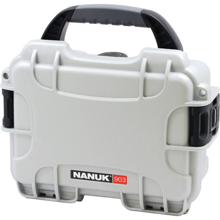 Nanuk Small Series 903 Lightweight NK-7 Resin Waterproof Case with Foam, Silver