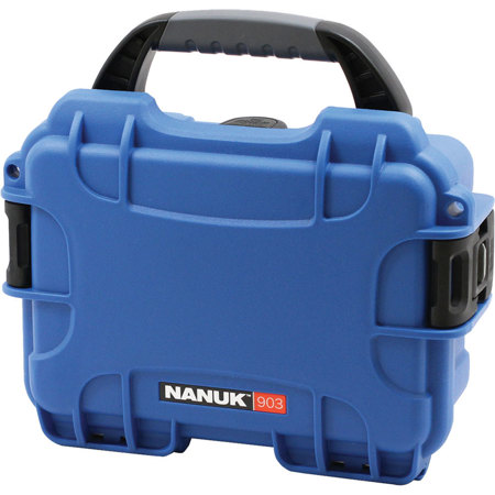 Nanuk Small Series 903 Lightweight NK-7 Resin Waterproof Protective Case with Foam for Point & Shoot Camera or Smartphone, Blue