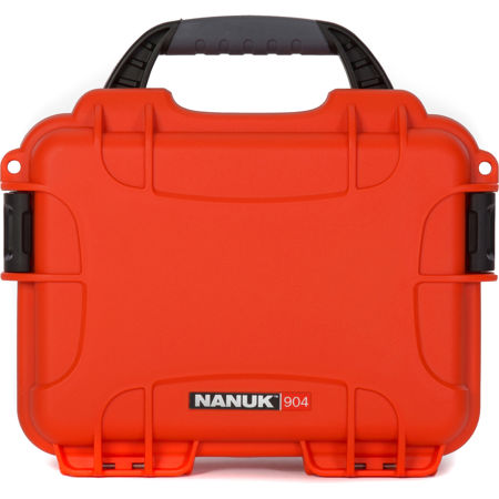 Nanuk Small Series 904 Lightweight NK-7 Resin Waterproof Protective Case for Mirrorless Camera or 2-Way Radio, Orange