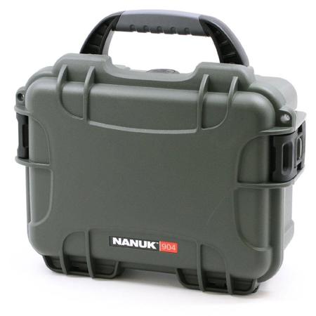 Nanuk 904 Case for GoPro with Custom Foam Insert, for 2 GoPro Cameras, Olive