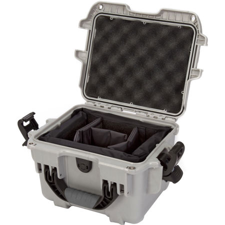 Nanuk 908 Case with Padded Dividers, Silver