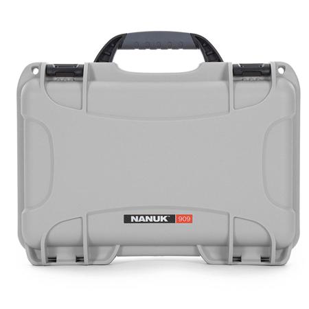 Nanuk 909 Classic Pistol Case, Holds 2 Single Stack or 1 Double Stack Mag,Silver