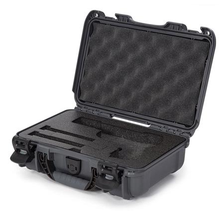 Nanuk 909 Classic Pistol Case, Holds Pistol and Two Single Stack or One Double Stack Magazines, Graphite