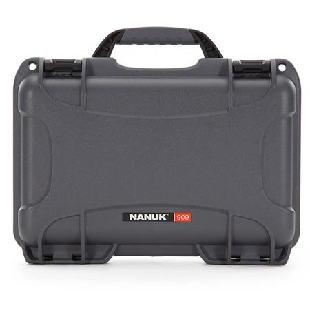 Nanuk 909 Classic Pistol Case, Holds 2 Single Stack or 1 Dbl Stack Mag, Graphite