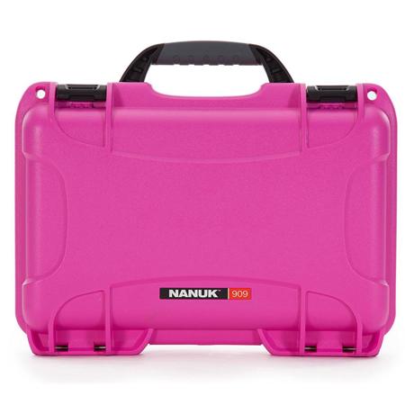 Nanuk 909 Glock Pistol Case, Holds Most Glock Pistols and Two Magazines, Pink