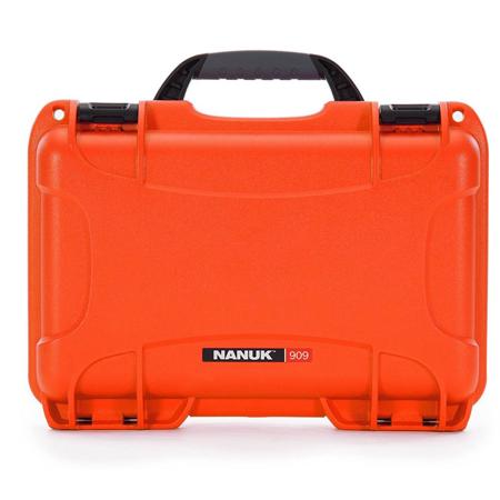 Nanuk 909 Glock Pistol Case, Holds Most Glock Pistols and Two Magazines, Orange