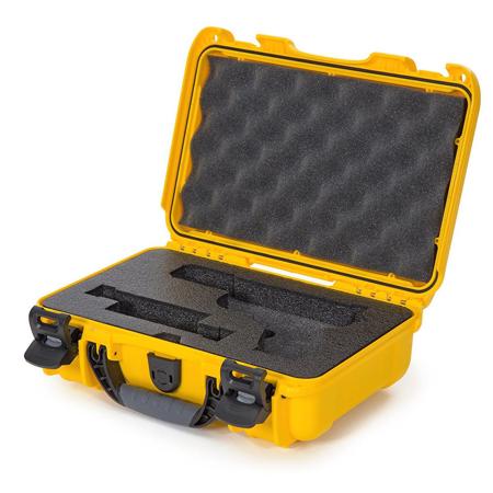 Nanuk 909 Glock Pistol Case, Holds Most Glock Pistols and Two Magazines, Yellow