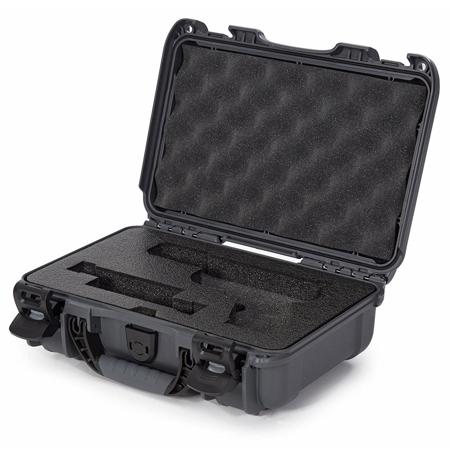 Nanuk 909 Glock Pistol Case, Holds Most Glock Pistols & Two Magazines, Graphite