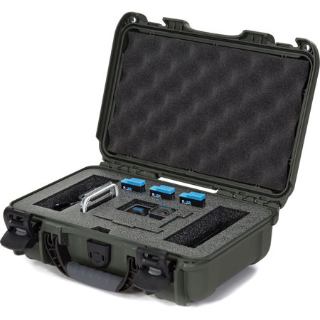 Nanuk 909 Waterproof Hard Case with Foam Insert for GoPro Hero 9 and 10, Olive