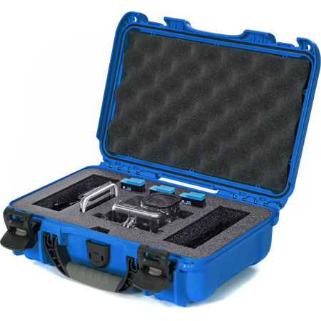 Nanuk 909 Waterproof Hard Case with Foam Insert for GoPro Hero 9 and 10, Blue
